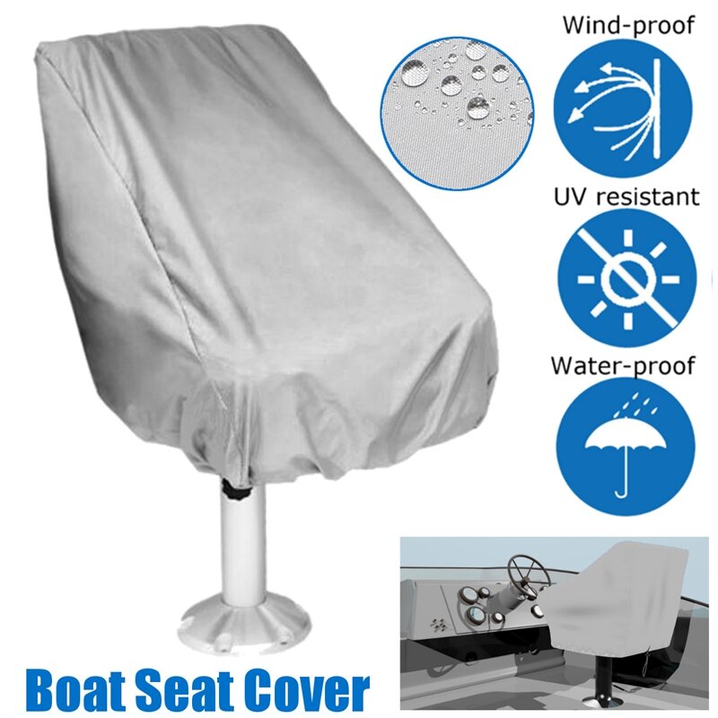 56x61x64Cm krzesło na łódkę pokrywa kurz wodoodporna pokrywa na siedzenie elastyczne zamknięcie odkryty jacht statek podnieś obróć pokrowiec na krzesło