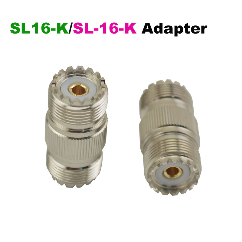 Adaptador RF jack SL16-K (UHF SO239 hembra)/SL16-J (UHF SO239 macho)