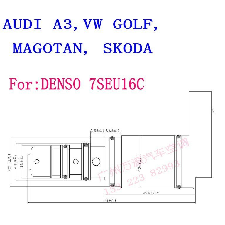 Valvola di controllo del compressore muslimex A/C per DENSO 7SEU 6SEU per Volkswagen Golf Magtan Beetle Audi A5 A4L A6L Q3 Q5 Q7 Q8 TTS
