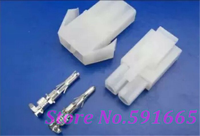 Cheap connector  L6.2 2P male and female /terminals /6.2MM / free shipping