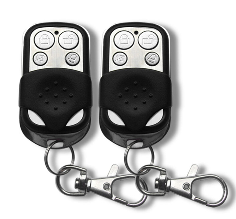 5Pcs Wolf-Guard 433MHz Wireless Black 4 Keys Remote Control Keyfobs Portable Controller for Home Alarm Sceurity Burglar System