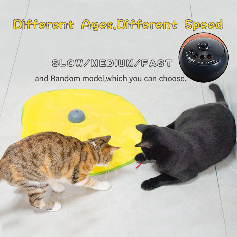 Zabawka dla kota interaktywna elektryczna siłownia zabawki kot zagraj w płytkę pod przykrywką tkanina poruszająca się mysz koty Meow zagraj w Kitty Funny jak widać w telewizji