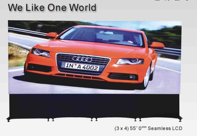 4k plus Volle HD TV wand 0 mm lünette Gespleißt lcd video wand 4x 3 lg panel 55''computer LCD video wand