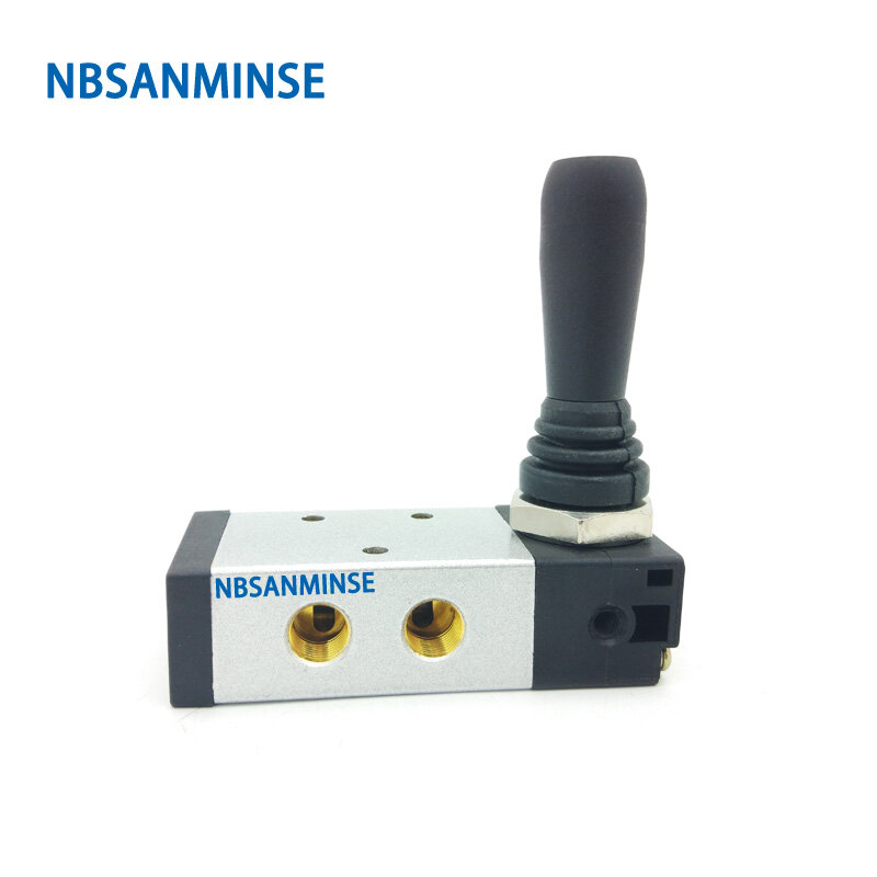 Nbsanminse-válvula de desenho manual tsv, válvula de duas posições, cinco vias, g 1/4, mecânica, pneumática, automação manual