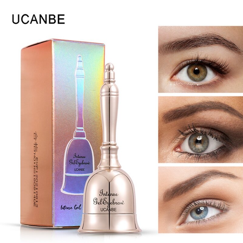 UCANBE marque 3 couleurs cloche en forme de sourcil Gel maquillage longue durée 3D yeux sourcil teinte crème imperméable améliorer cosmétique avec brosse