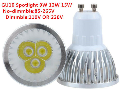 1Pcs Super Bright LED 9W 12W 15W GU10 LED Bulb Lampu Lampu 110V 220V dimmable Lampu Sorot LED Warm White/Putih/Cool
