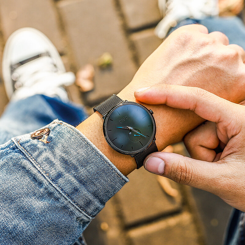 CIVO 2019 nuevo reloj para hombres reloj deportivo de cuarzo reloj resistente al agua minimalismo correa de cuero genuino reloj de pulsera reloj Masculino