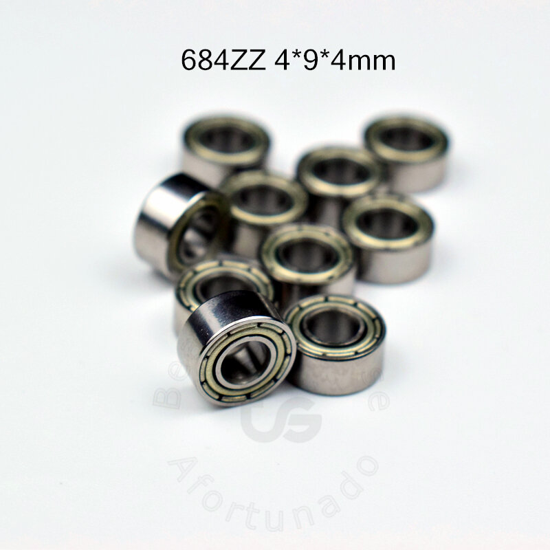 Rodamientos de Metal sellados, accesorios de transmisión de acero cromado, 684ZZ, 4x9x4mm, 684-3. 5zz, 4x9x3,5mm, 10 unidades
