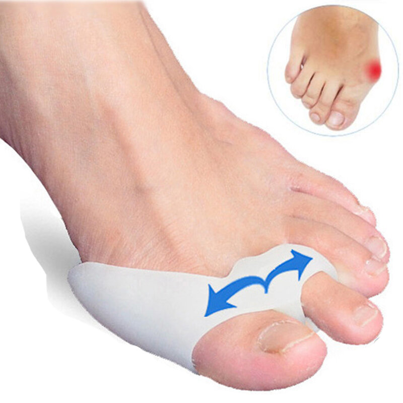 Corrector ortopédico de silicona para el dedo gordo del pie, herramienta de pedicura para el cuidado de los pies, para juanete, Hallux Valgus, 2 pares