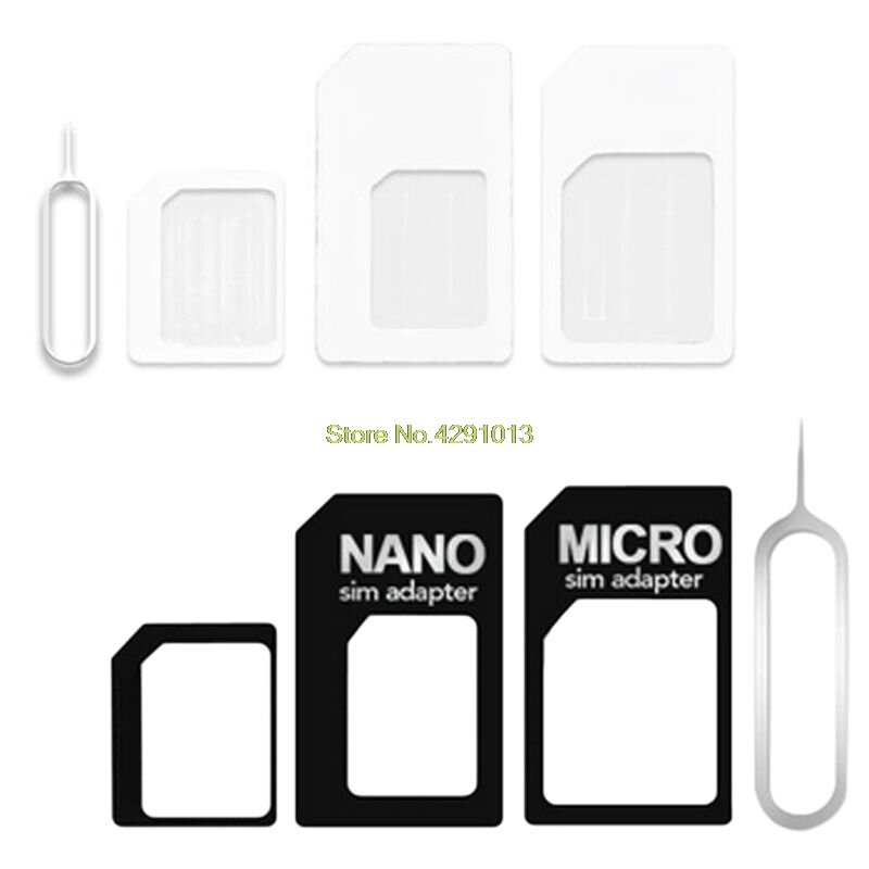 2020 nova 4 em 1 Converter Nano SIM Card para Micro Padrão Adapter Para o iphone para Samsung 4G LTE USB Roteador Sem Fio