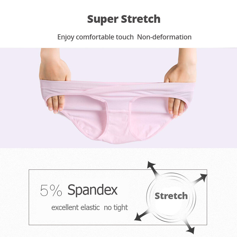 5 Stks/partij Moederschap Slipje Zwangerschap Ondergoed Onder De Bult Beste Voor Jurk Jeans Zwangere Femme Katoen Comfy Slips Multi Pack