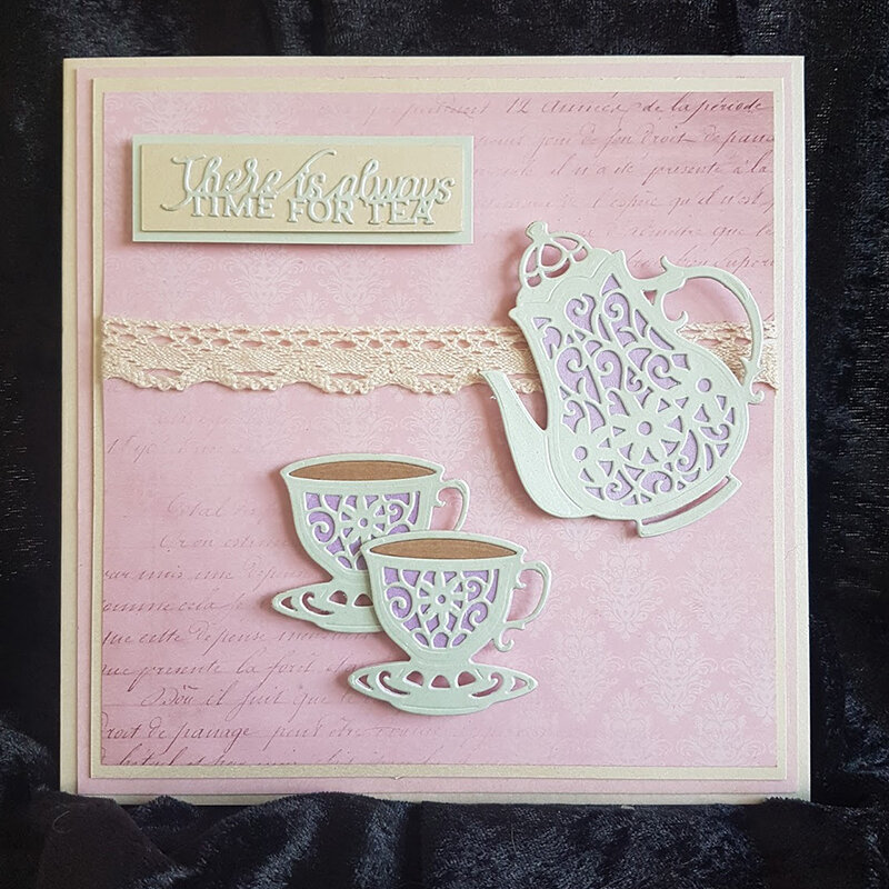 Leisure Afternoon Tea Party Diy Metalen Stansmessen Handwerk Scrapbooking Card Album Maken Embossing Template Stencil Decor