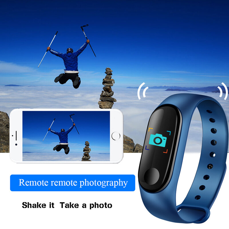 2019 nowy inteligenty zegarek sportowy mężczyźni opaska monitorująca aktywność fizyczną tętno ciśnienie krwi zegarek led M3 inteligentny zegarek kobiety dla IOS Android pk M2