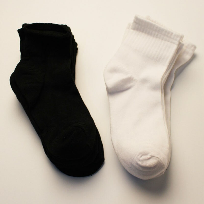 5 Pairs Männer Socken Größe 39-43 Sommer Einfarbig Lässige Mode Männliche Kurze Socke Hervorragende Qualität Atmungsaktive Langlebig schwarz Meias