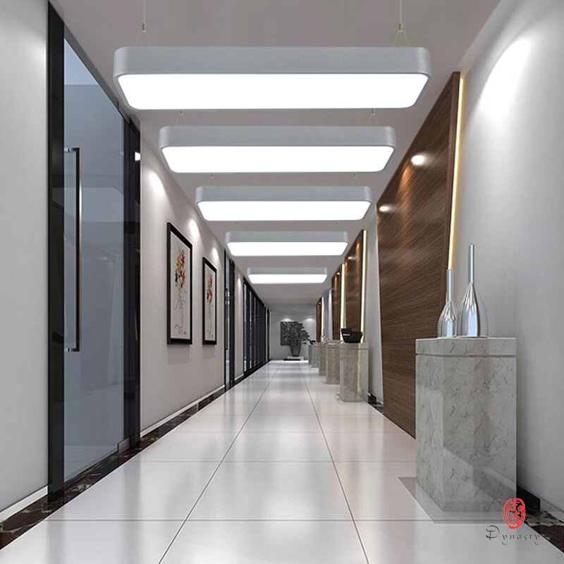 Plafonnier LED suspendu en aluminium au design moderne, luminaire décoratif d'intérieur, idéal pour un bureau, une boutique, un Restaurant ou une conférence