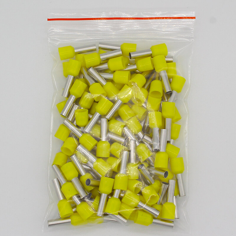 E6012 Rohr isolierende terminals 6MM2 100 PCS/Pack Kabel Draht Stecker Isolierende Crimp Terminal Isolierte Stecker E-