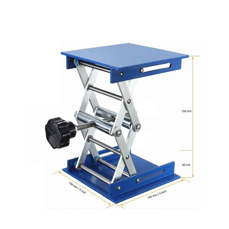 Регулируемая лабораторная подъемная платформа из оксида алюминия 4x4 дюйма, лабораторный подъемный домкрат, Складной подъемный стол, 100x100x150 мм