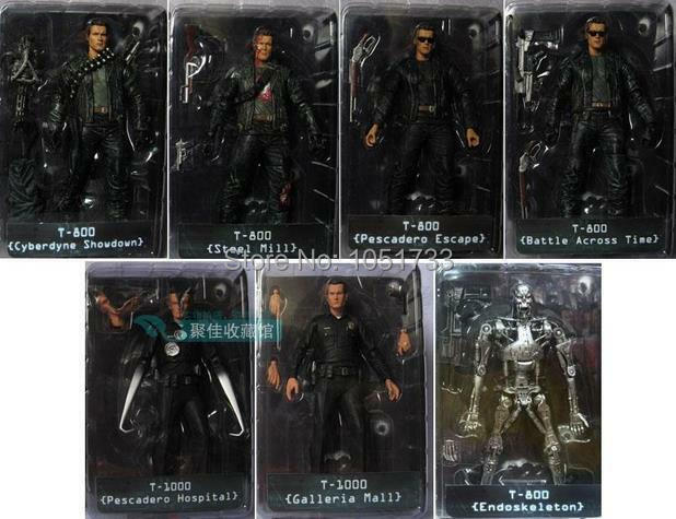 NECA-figura de acción de Terminator 2, T-800, endoesqueleto, juguete clásico, 7 pulgadas, 18cm, 7 estilos