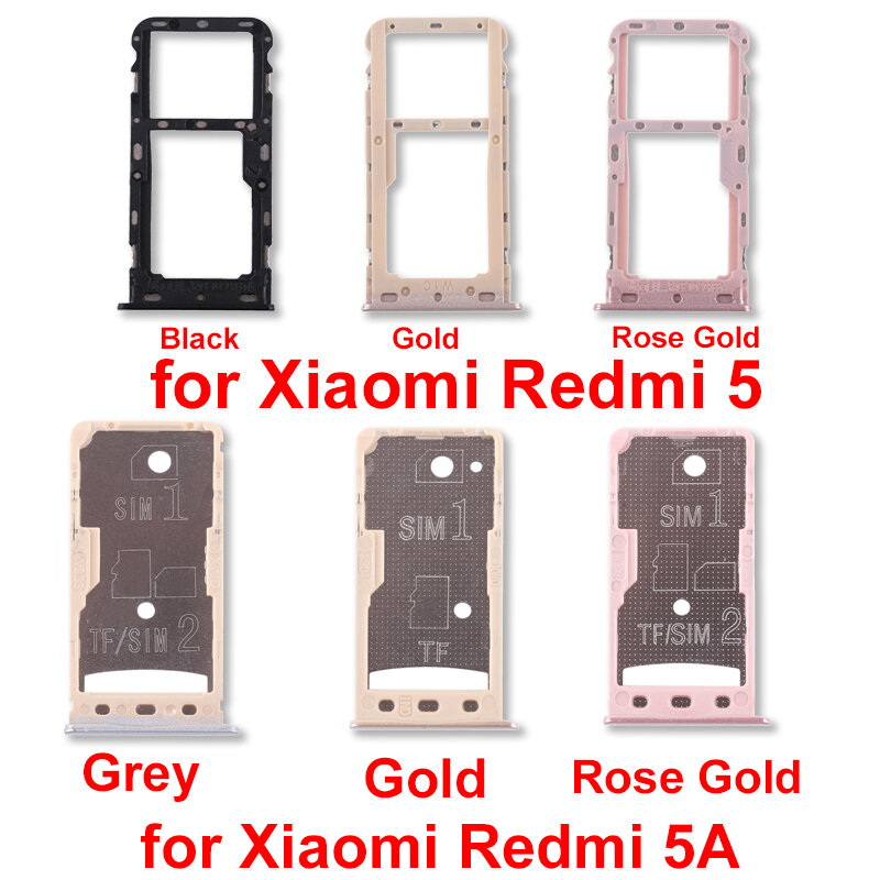 新xiaomi redmi 5のredmi 5A 2 simカードトレイ/マイクロsdカードトレイ修理部品
