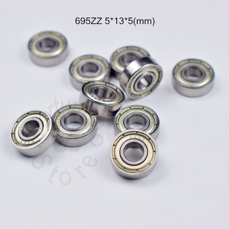 Metal Seal Chrome Steel Bearing, Frete Grátis, 695ZZ W5 5*13*5mm, ABEC-5 Rolamentos, 695W5 695ZZW5 639 5ZZ, 10 Pcs