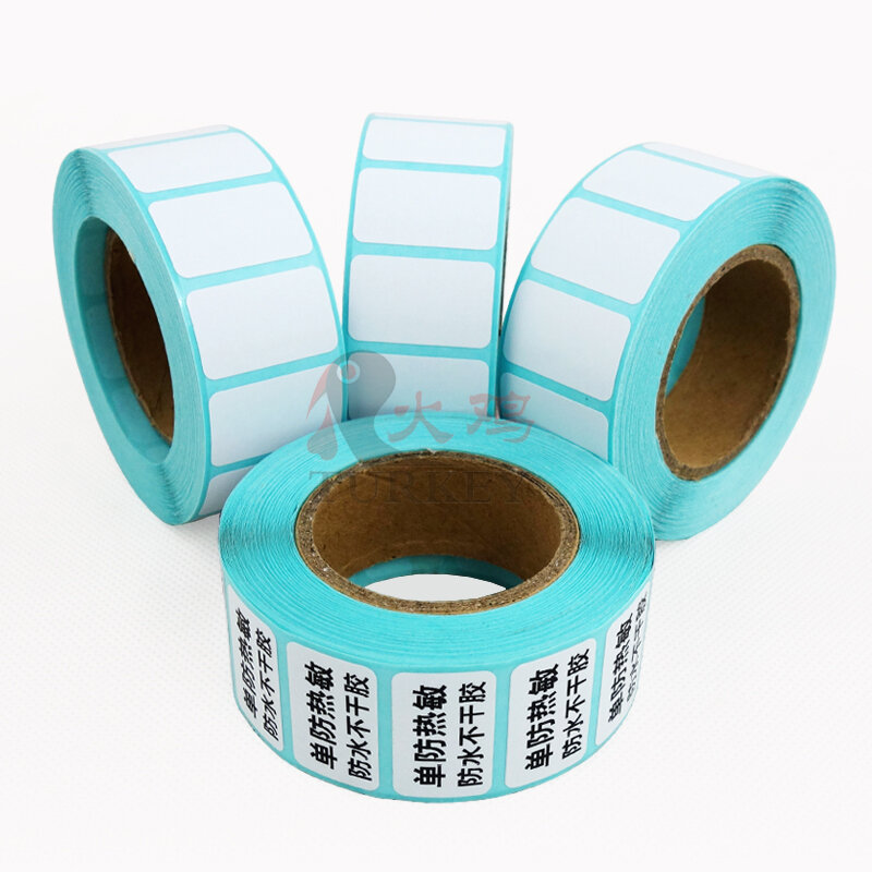 25 rolos/lote 20x10mm x1000 etiquetas térmicas diretas à prova dwaterproof água código de barras em branco adesivos (total de 25000 etiquetas)