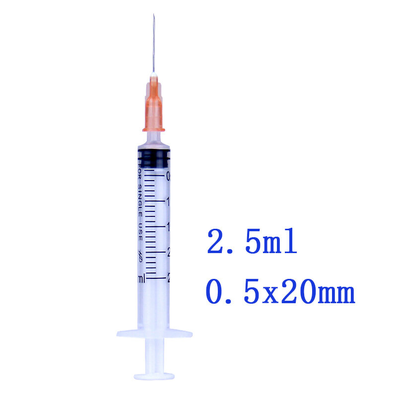 2ml Disposable Plastic Industry Syringe with Needles 2.5ml 3ml sterile Injector , 30pcs
