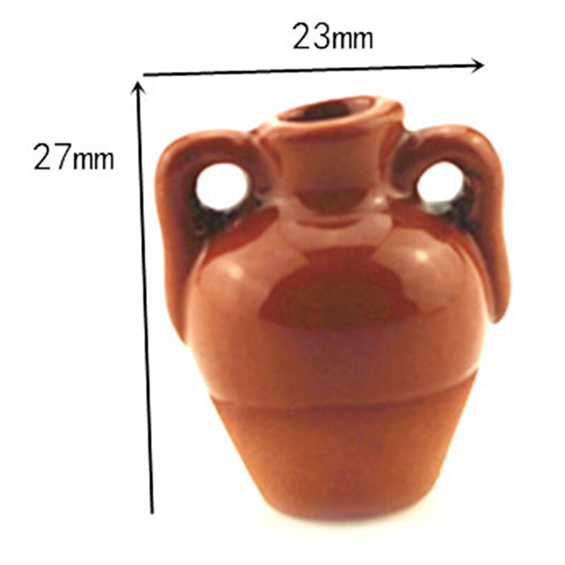 1pcsminiセラミック陶器花瓶人形ミニチュア1:12家アクセサリー装飾ミニチュア磁器ドールハウスの家具のおもちゃ