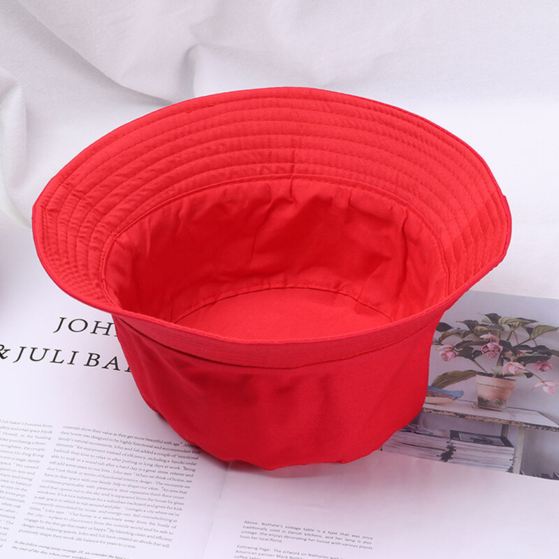 Sombrero de cubo plegable de algodón para hombre y mujer, protector solar para exteriores, Color puro, pesca, caza, Playa