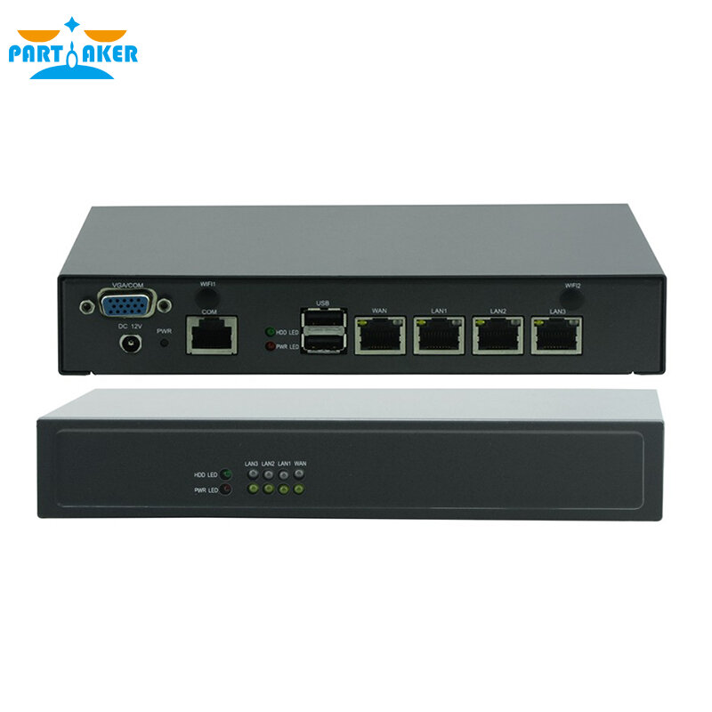 Partaker-F1 Servidor de rede, Intel Celeron, J4125, 4 LAN, Fanless, Mini PC, Network Security Appliance, pfSense Opnsense