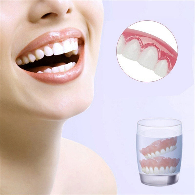 Valse Tand Stickers Simulatie Tanden Whitening Kunstgebit Plakken Bretels Bovenste Tand Cover Tool Perfect Smile Comfort Tanden Veneers