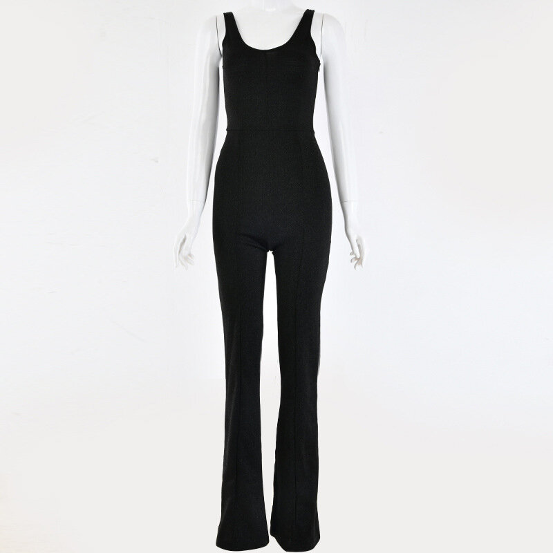 2019 Nieuwe V-hals Rompertjes Vrouwen Sexy Jumpsuit Shiner Mouwloze Bodycon Rits Playsuit Lente Zomer Casual Slim Party overalls