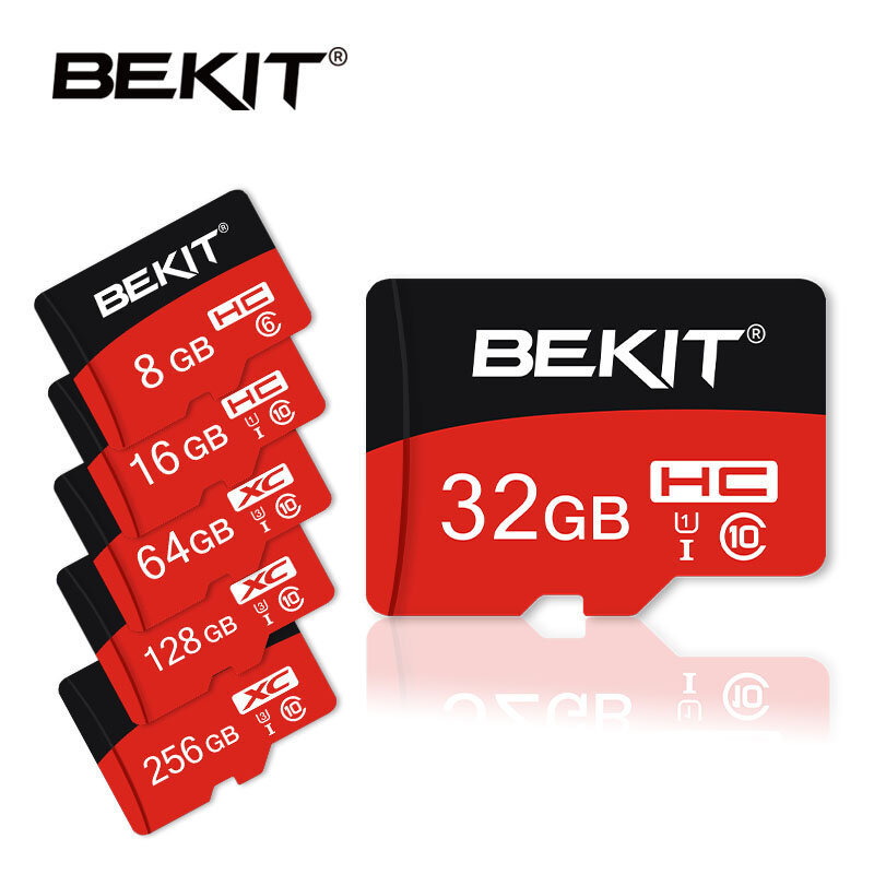 Bekit-Carte mémoire Mini Flash TF/SD pour téléphone, 100% d'origine, classe 10, U1, U3, 256 Go, 128 Go, 64 Go, 32 Go, 16 Go, 8 Go