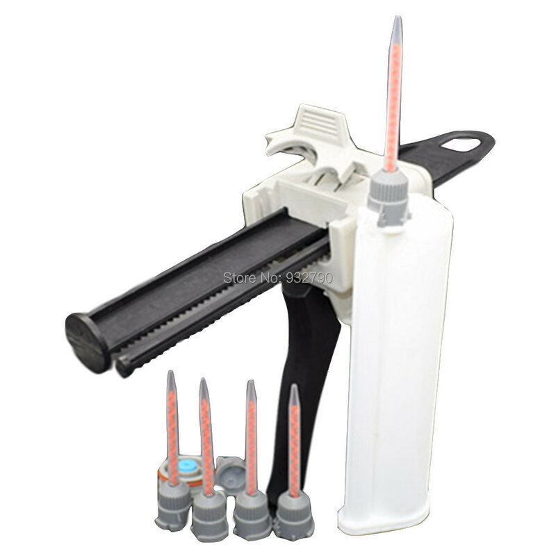75ml 10:1 Sealant Gun Caulking Applicator Dispensing Gun Adhesives Dispenser + 5pcs Static Mixer Mixing Nozzle + 75ml Cartridge