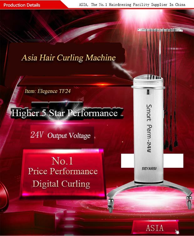Máquina de ondulação de cabelo digi excelente desempenho, saída de 24v, máquina digital de curvatura do cabelo com 32 linhas, escudo de alumínio escovado tf24