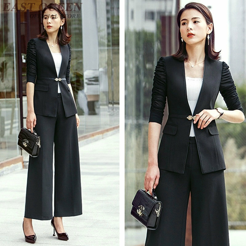 Office uniform designs women two piece sets 2018 female ladies business elegant 2 piece outfits for women sets 2018 DD1254