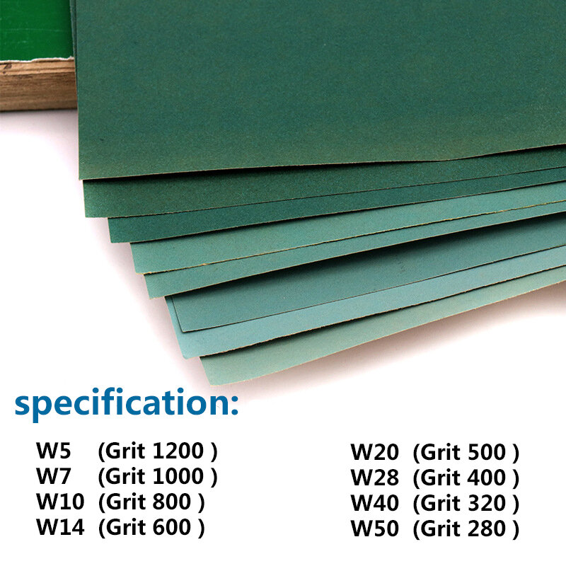 5Pcs กระดาษขัดแห้งทรายกระดาษขัดขัดขัดผ้าเครื่องมือกรวด280-1200