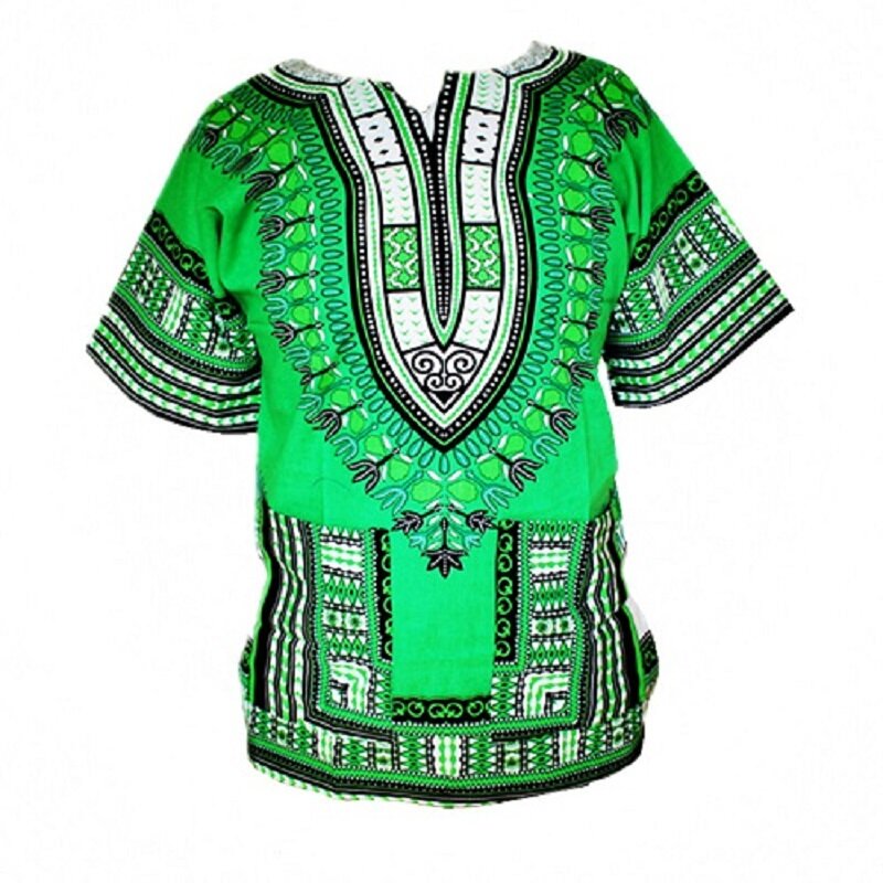 (Быстрая доставка) Дашики модный дизайн Африканский Традиционный принт 100% хлопок Дашики футболки унисекс (сделано в Таиланде)