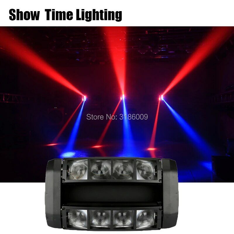 Mini disco LED dj RGBW Moving Head Light LED Spider Beam Stage Lighting 8*10W Spider Light Good for DJ Nightclub Party