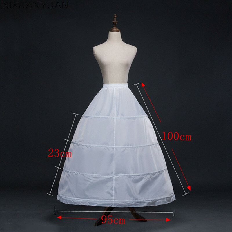 NIXUANYUAN Good Quality 4 Hoops Ball Gown Petticoats 2023 Elastic Underskirt For Wedding Dresses Cheap Crinoline jupon mariage