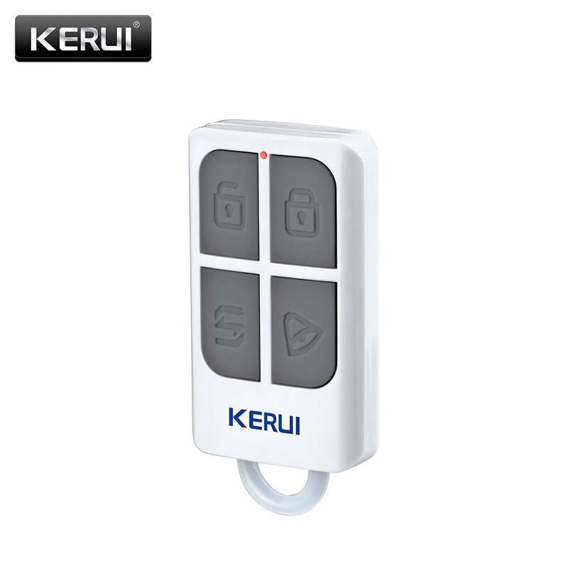 KERUI-Alto Desempenho Portátil Chaveiro Controle Remoto, Sistema de Alarme de Segurança Doméstica Sem Fio, 4 Botões, Wi-Fi, GSM, PSTN