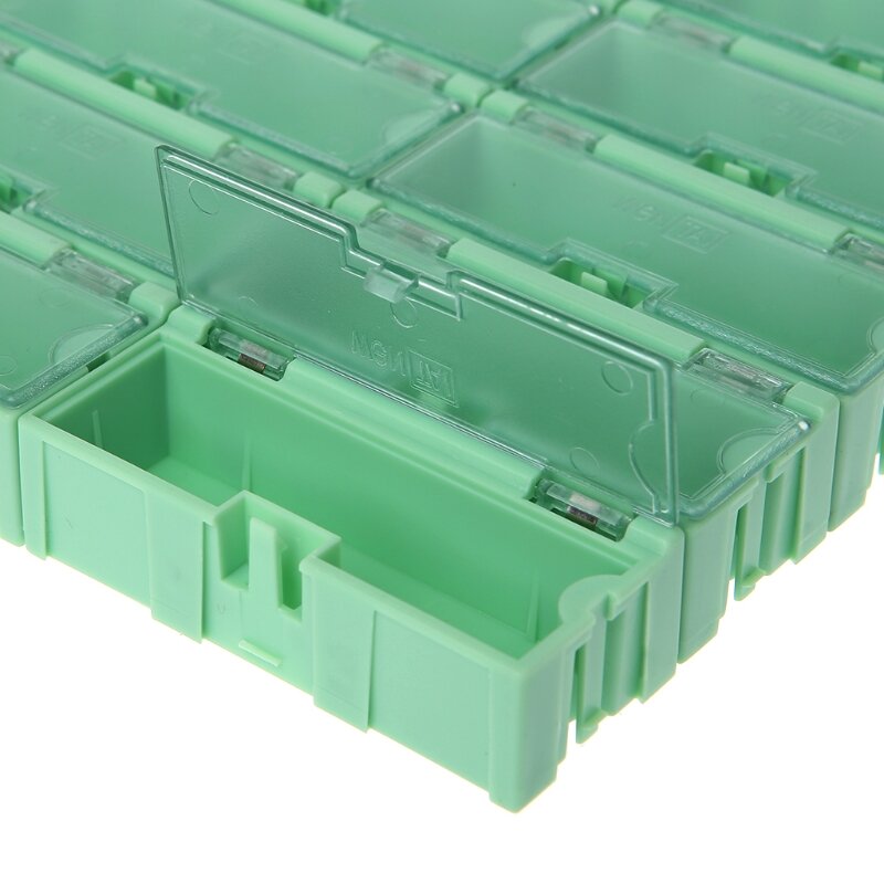 Mini caja electrónica SMD SMT, caja de almacenamiento de componentes electrónicos IC, 75x31,5x21,5mm
