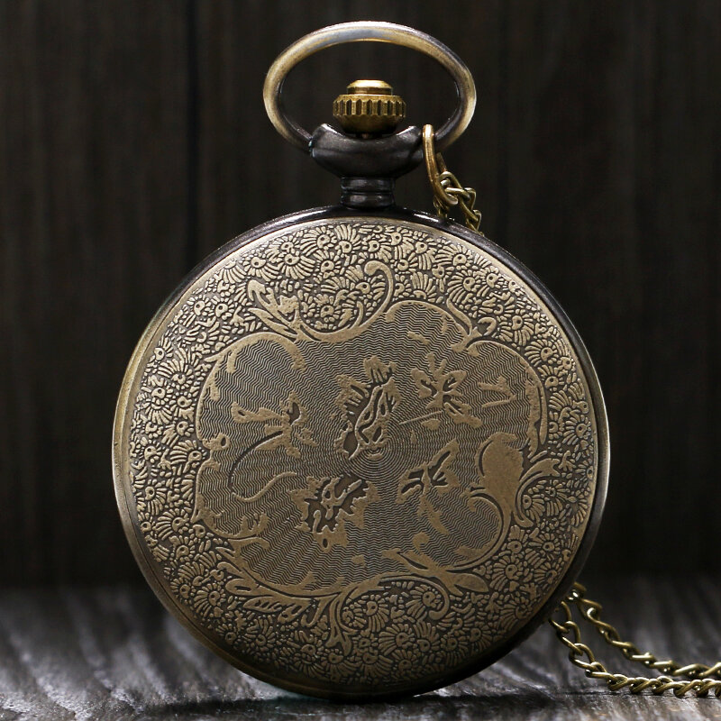 Valknut reloj de bolsillo de cuarzo y bronce, pulsera con tres eslabones, Estilo Vintage, triangular, vikingos nórdicos, cadena de collar, regalo de amistad