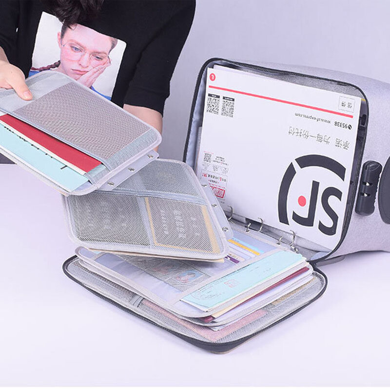 High Quality Large Capacity Document Storage Bag Box Waterproof Document Bag Organizer Papers Storage Pouch Travel File Bag