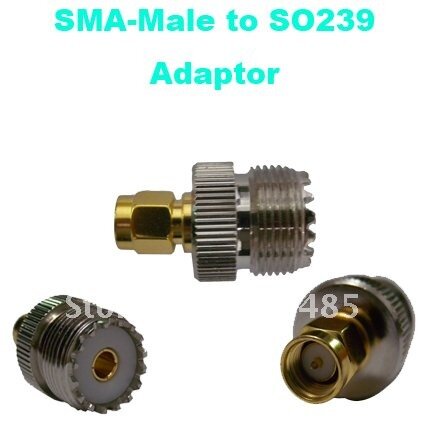 Adaptador sma-macho para so239 uhf-fêmea para rádios portáteis de duas vias
