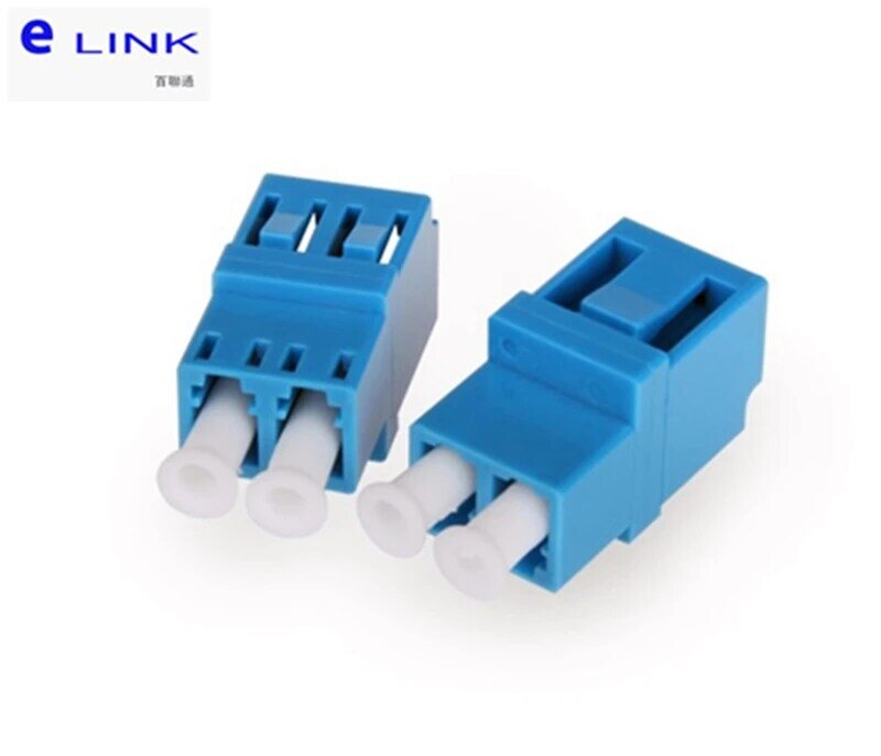 LC duplex อะแดปเตอร์ SM MM OM3 OM4 OM5 สีฟ้าสีเขียว aqua opitcal เส้นใย connector ftth coupler fibra optica โรงงาน supply ELINK