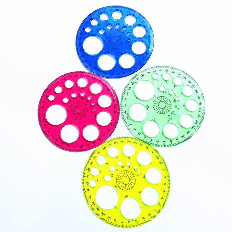 Règle circulaire de patchwork de haute qualité, diamètre du pied 11.5cm, 360 degrés, bleu, rouge, vert, jaune, quatre couleurs en option, vente en gros, 1 PC