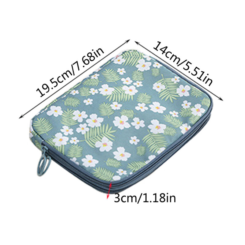 Travel Double-decker Document Bag Travel Passport Wallet Multi-function Used To Store ID Card,Charger , Cosmetics Organizer Bag
