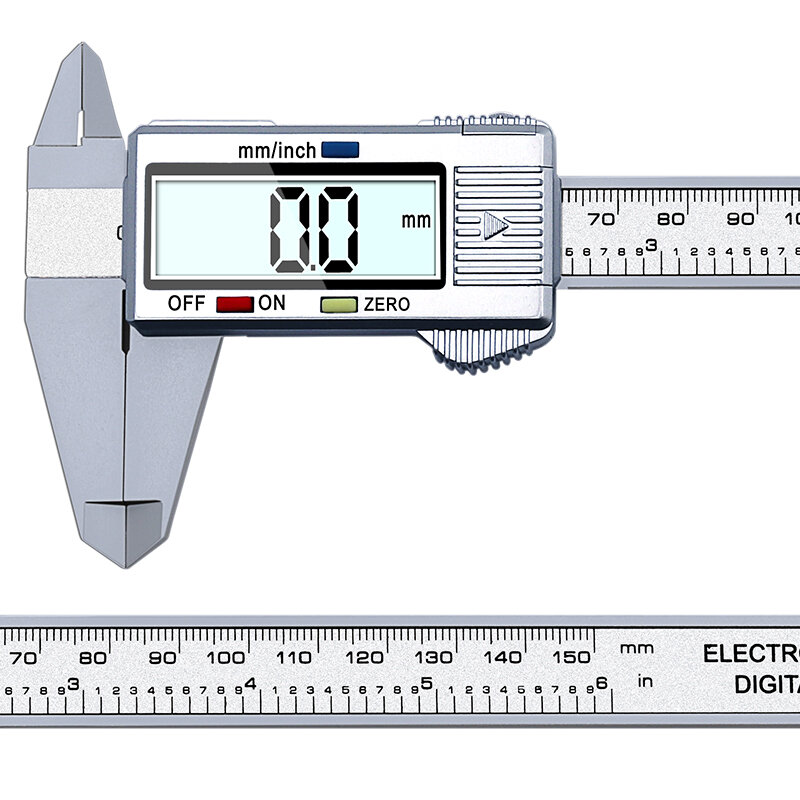 Paquímetro Vernier Eletrônico Digital, Ferramenta de Medição, Micrômetro LCD, 0-150mm, 6"