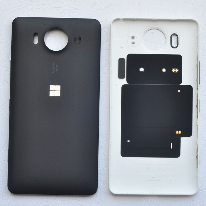 ZUCZUG 노키아에 대한 새로운 플라스틱 후면 하우징 Microsoft Lumia 950 NFC адний норуbattery 배터리 커버 NFC + 사이드 버튼이있는 백 케이스