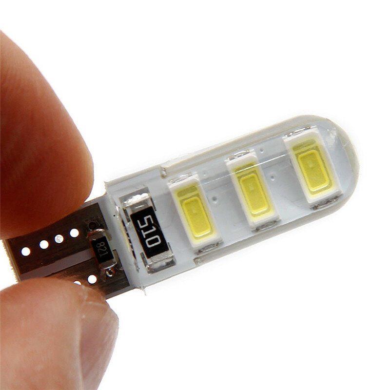10pcs T10 SMD5730 6leds LED Car Interior Light W5W Marker Bulb Side Wedge parking lamp canbus auto for car styling DC12V
